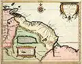 Hessel Gerritsz, 1625, avec lac Parimé
