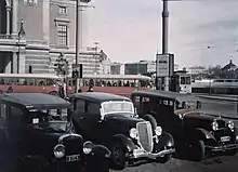 Un autochrome du Royal Swedish Opera à Stockholm, Suède, 1934.