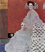 Portrait de Fritza Riedler (1906), peinture à l'huile (153&nbsp;×&nbsp;133&nbsp;cm).