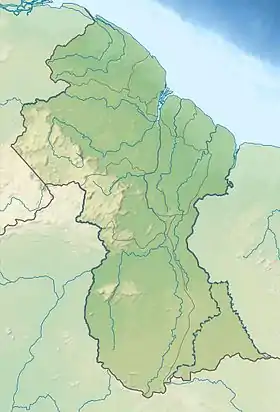 Voir sur la carte topographique du Guyana