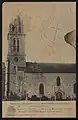 Clocher de l'église endommagé par la foudre en juillet 1912