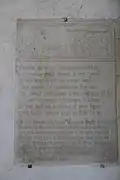 Plaque funéraire du XVIe&nbsp;siècle