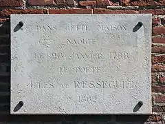 Plaque de l'hôtel d'Ulmo.