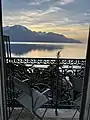 Vue sur le lac depuis balcon du 3è étage