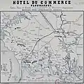 Publicité de l'Hôtel du Commerce de Plouharnel à la fin du XIXe&nbsp;siècle.