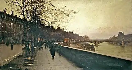 Le Quai Malaquais au crépuscule, Oldham, Gallery Oldham&nbsp;(en).