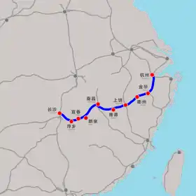 Image illustrative de l’article LGV Hangzhou - Changsha