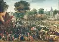 Hans Bol, Kermesse flamande, h/p, seconde moitié du XVIe&nbsp;siècle.