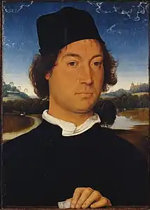 Homme tenant une lettre, de Hans Memling