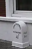 Borne sur l’ancien tracé du canal de la Deûle