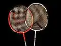 Raquettes de badminton.