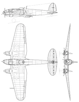vue en plan de l’avion