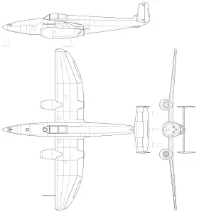 vue en plan de l’avion