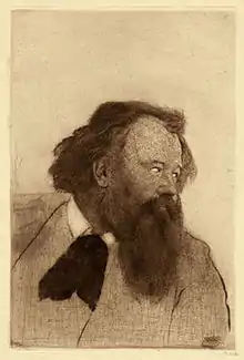 Portrait d'Hermann Bahr (1904), aquatinte et roulette.