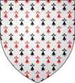 Herminite (moucheté de sable et de gueules).