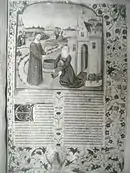 Page d'un livre d'heures enluminé.