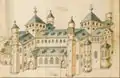 Église Saint-Michel de Hildesheim, dessin de 1662.