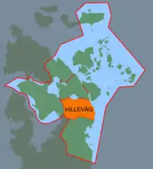 Carte de Stavanger avec l'arrondissement de Hillevåg