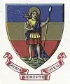 Blason de Bucarest au début du XIXe&nbsp;siècle, sous la monarchie valaque.