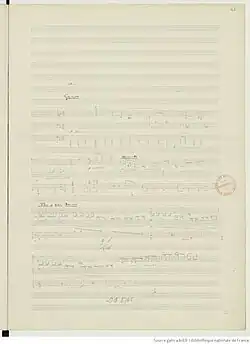 page du manuscrit.