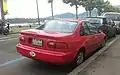 Honda Civic « Coupé ». Vue de l'arrière.
