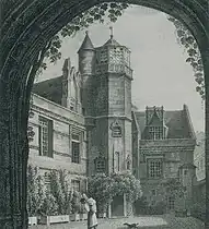L'hôtel de Cluny avec son observatoire au début du XIXe&nbsp;siècle.