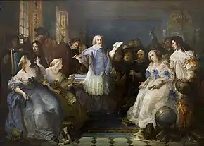 Lecture dans l'hôtel de Rambouillet,  H. Debon.