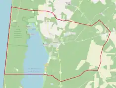 Partie septentrionale du lac à Hourtin.