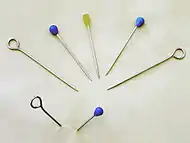 Épingles de couture.