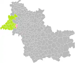 Houssay dans l'intercommunalité en 2016.