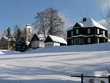 Hraběšice sous la neige.
