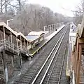 Station Huguenot sur l'île de Staten Island.