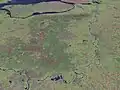 L'Yssel sur une photo satellite