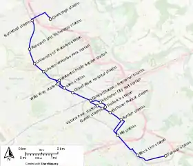 Voir la carte de la ligne.