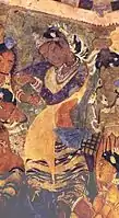 Danseuse en choli semblable au kurta/salwar, choli Empire Gupta.