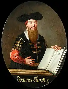 Faust par un peintre anonyme allemand du XVIIe&nbsp;siècle.