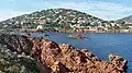 Vue depuis le nord de l’île vers la côte d'Agay