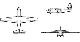 Vue de l'avion.
