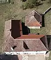 Vue aérienne de la maison.