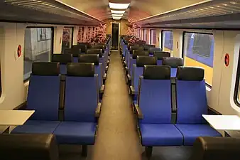 Intérieur en deuxième classe.