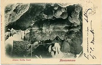 Carte postale (intérieur de la grotte).