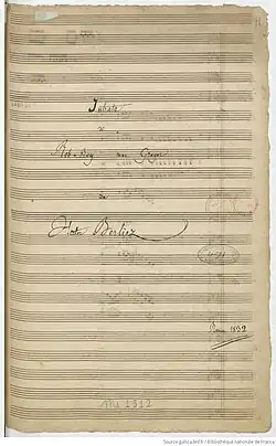 Page de titre du manuscrit.