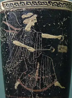 Iris, lécythe peint en technique de Six par le Peintre de Diosphos, v.&nbsp;500–490 av. J.-C., musée du Louvre