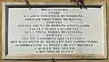 Inscription célébrant l'inauguration de la piazza del Mercato en 1839.