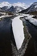 L'isère depuis La Daille, près de Val-d'Isère.