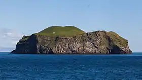 Bjarnarey vue depuis Heimaey.