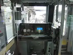 Cabine de conduite.