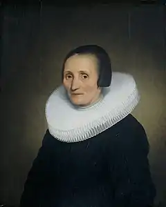 Portrait de Margaretha De Geer (1651), huile sur panneau, 73,9 × 59,5 cm, Amsterdam, Rijksmuseum.