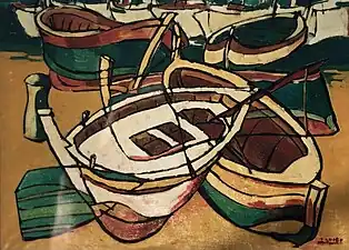 Le Port de Golfe-Juan (1957). (53&nbsp;×&nbsp;78&nbsp;cm)