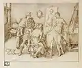 Apelle peignant Campaspe, Johannes Wierix, Musée Mayer van den Bergh, vers 1600.